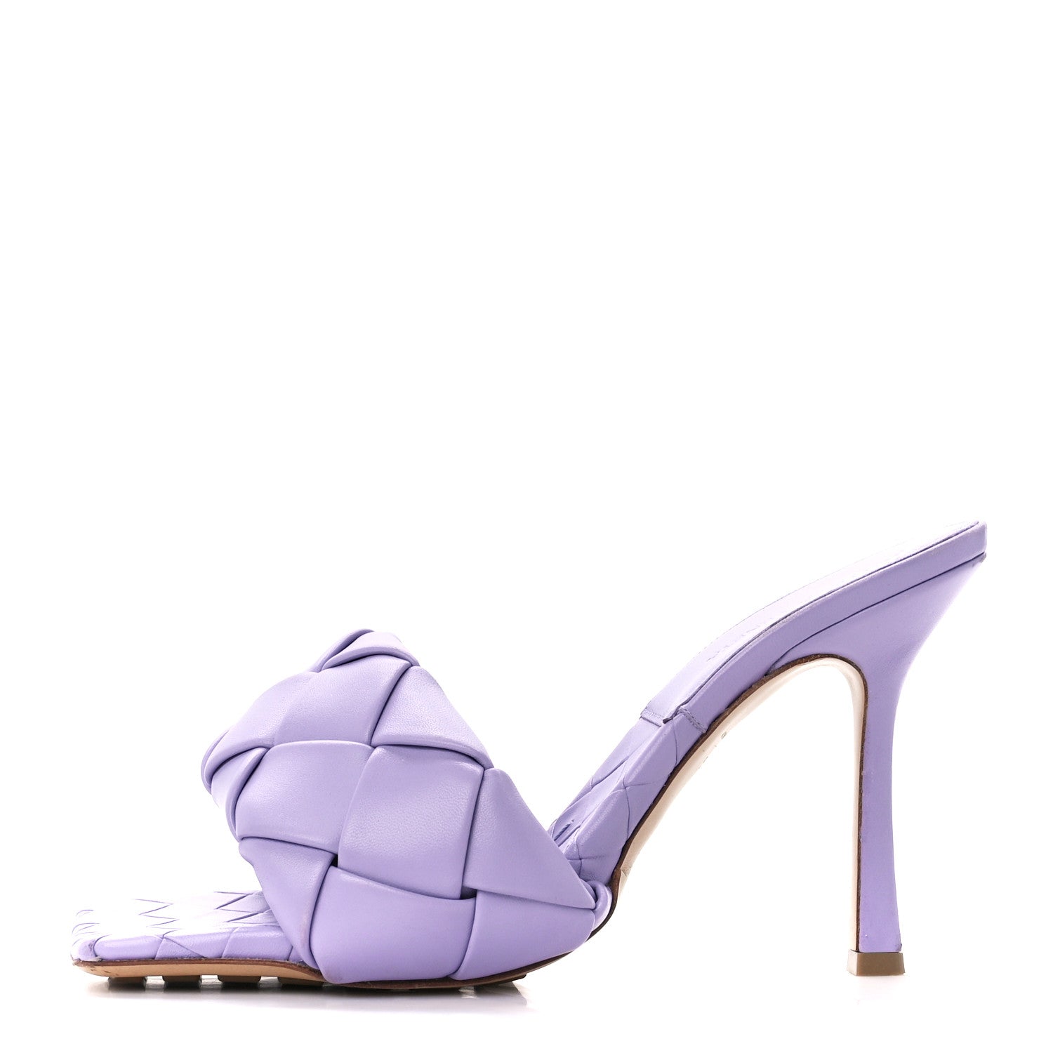 Bottega Veneta Nappa Maxi Intrecciato Lido Mule Sandals 39.5 Wisteria 1 of 8