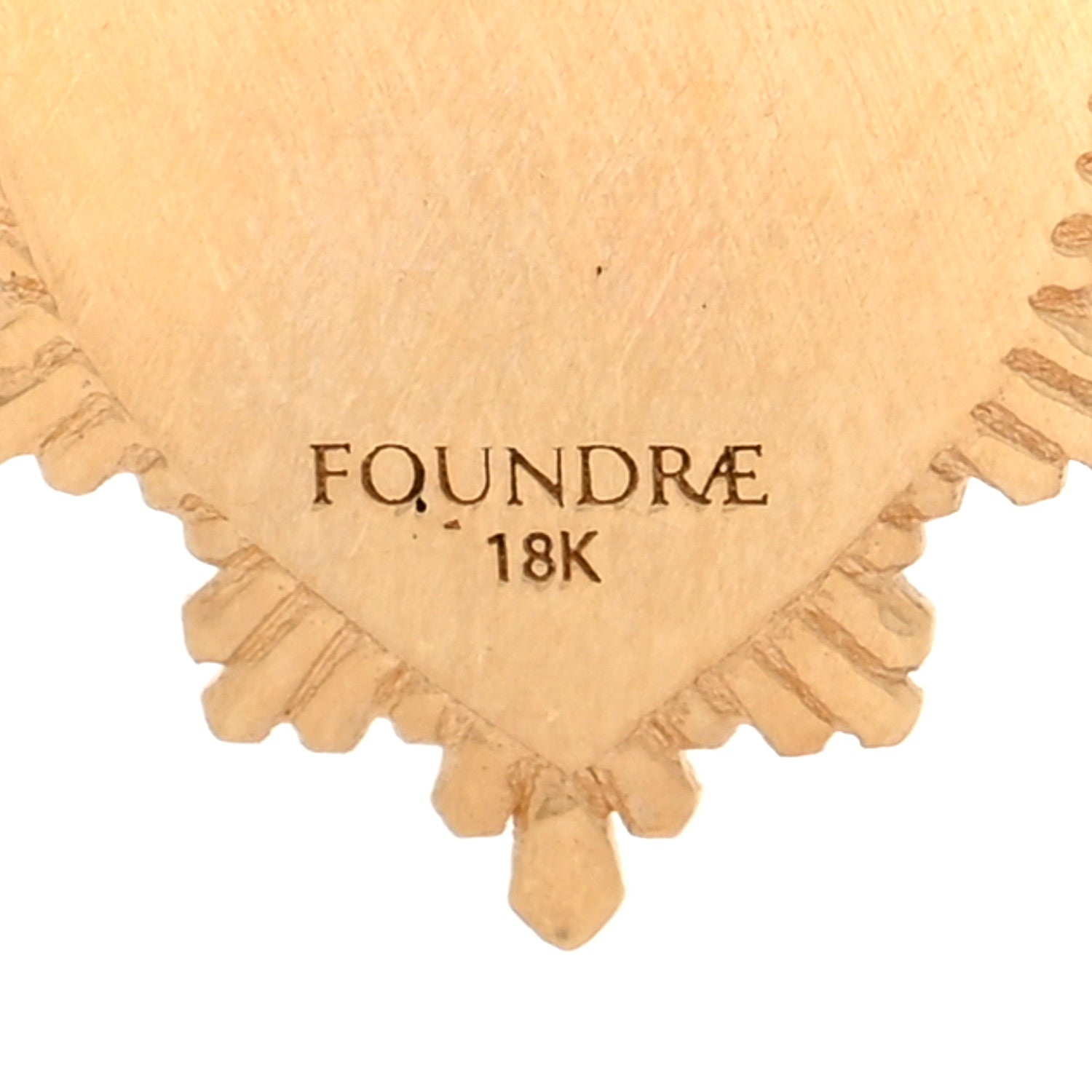 Foundrae 18K Yellow Gold Diamond Initial A Miniature Heart Medallion Pendant 3 of 4