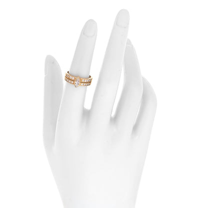 Cartier 18K Yellow Gold Diamond .30ct Marquise Double Band Engagement Ring 52 6 2 of 5
