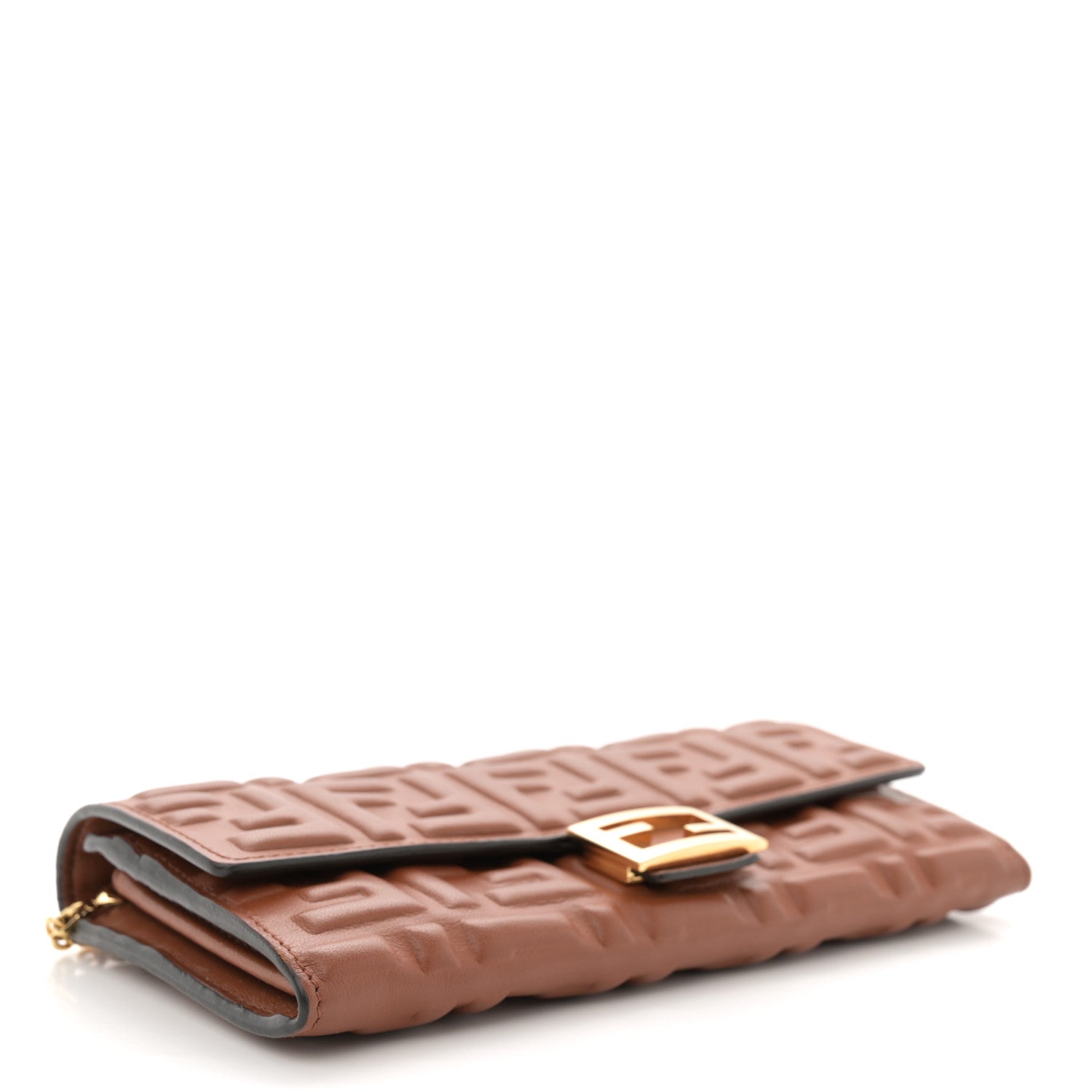 Fendi Nappa Matisse FF Embossed Continental Wallet On Chain Coloniale 4 of 11