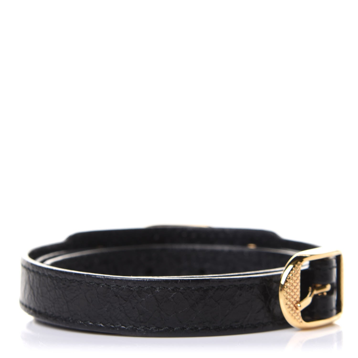 Balenciaga Agneau Giant 12 Gold Hardware Triple Tour Bracelet M Black 2 of 5