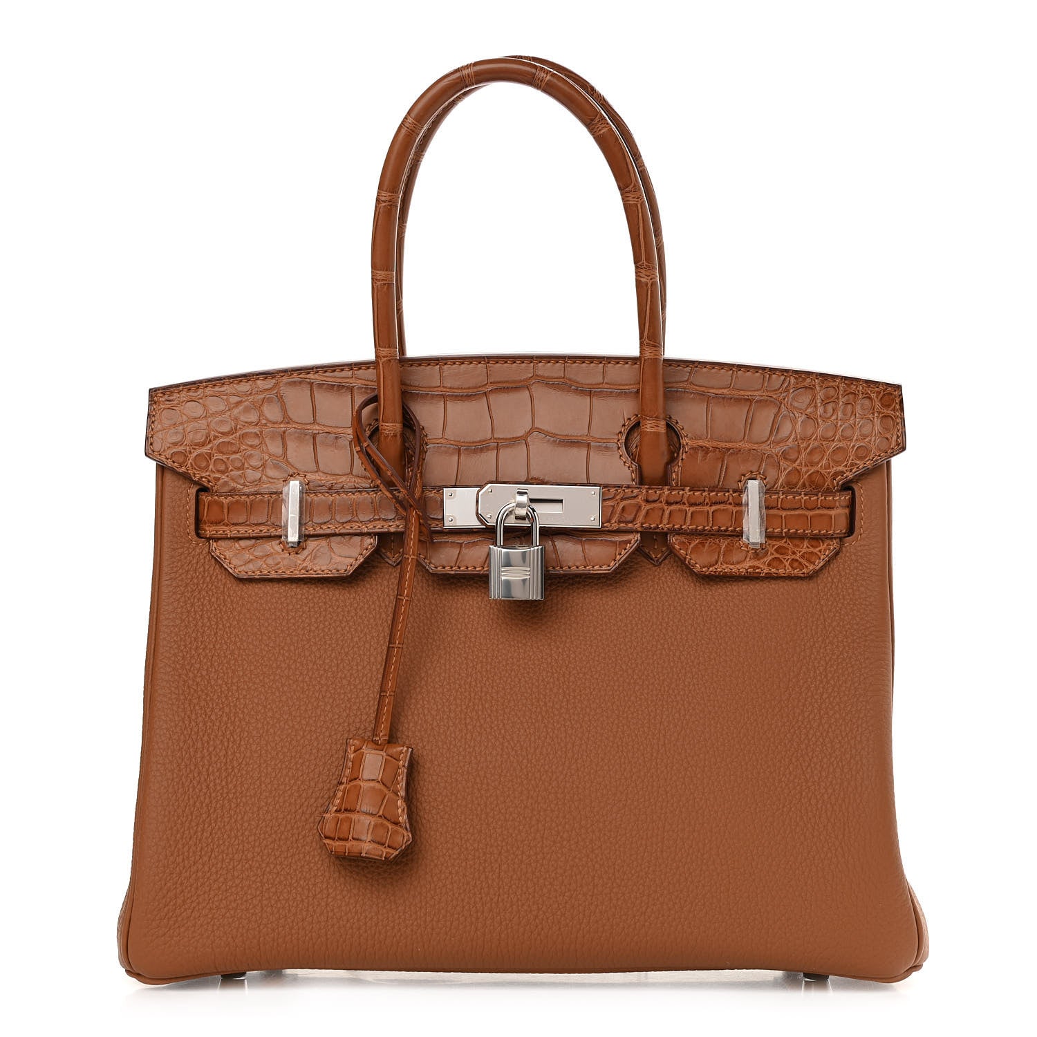 Hermes Togo Matte Alligator Birkin Touch 30 Gold 1 of 11