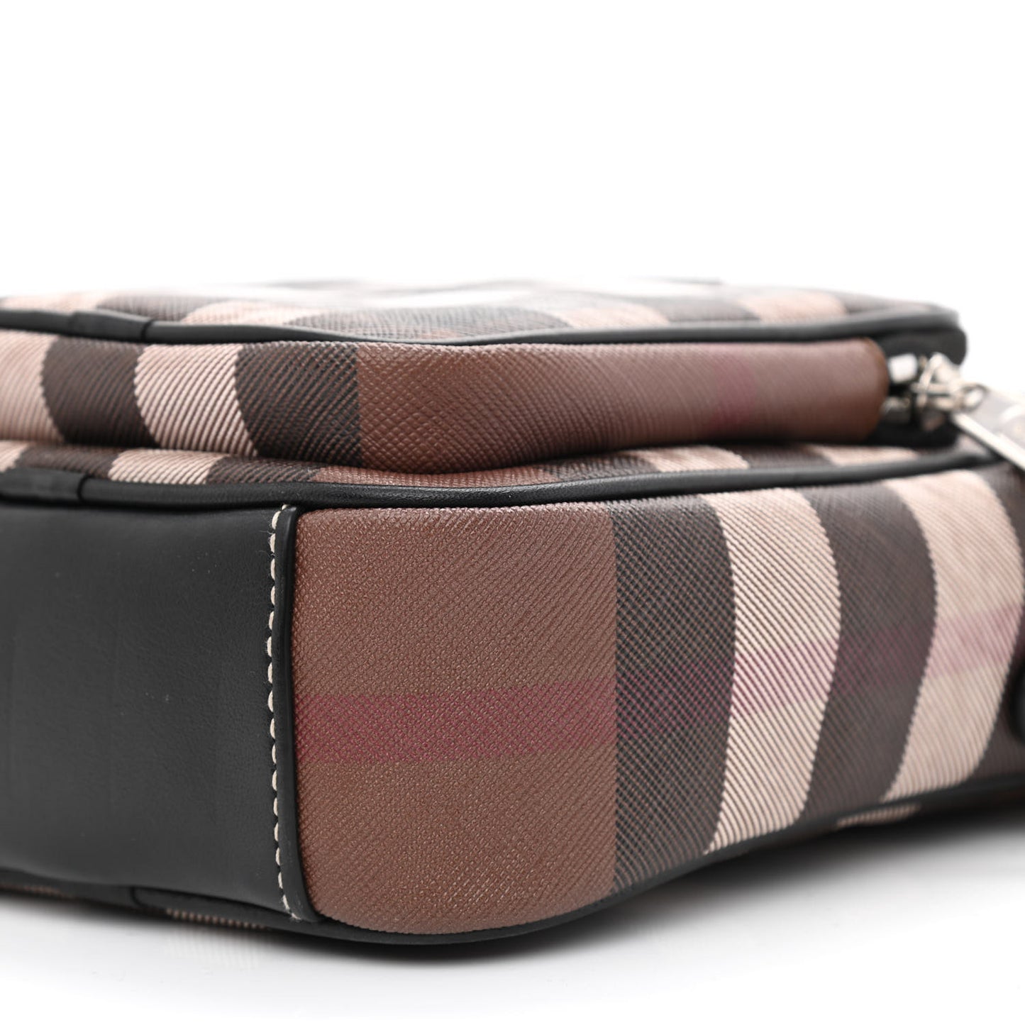 House Check Canvas Calfskin Wyatt Crossbody Dark Birch Brown