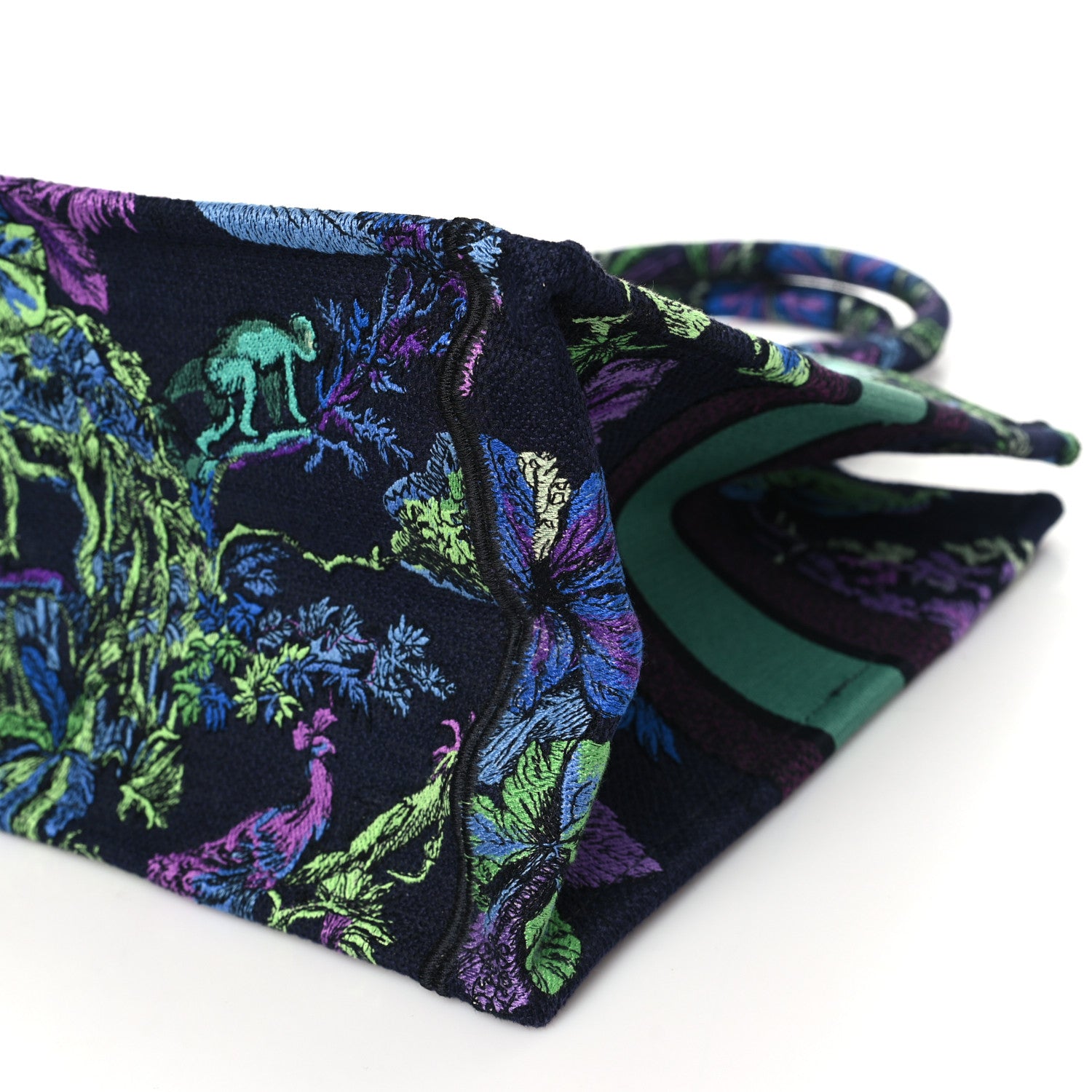 Christian Dior Canvas Embroidered Medium Toile de Jouy Voyage Book Tote Blue Multicolor 10 of 10