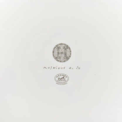 Hermes Porcelain Mosaique Au 24 Sushi Plate Platine 5 of 6