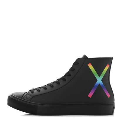 Louis Vuitton Calfskin LV Tattoo Sneaker Boots 8.5 Black 1 of 8