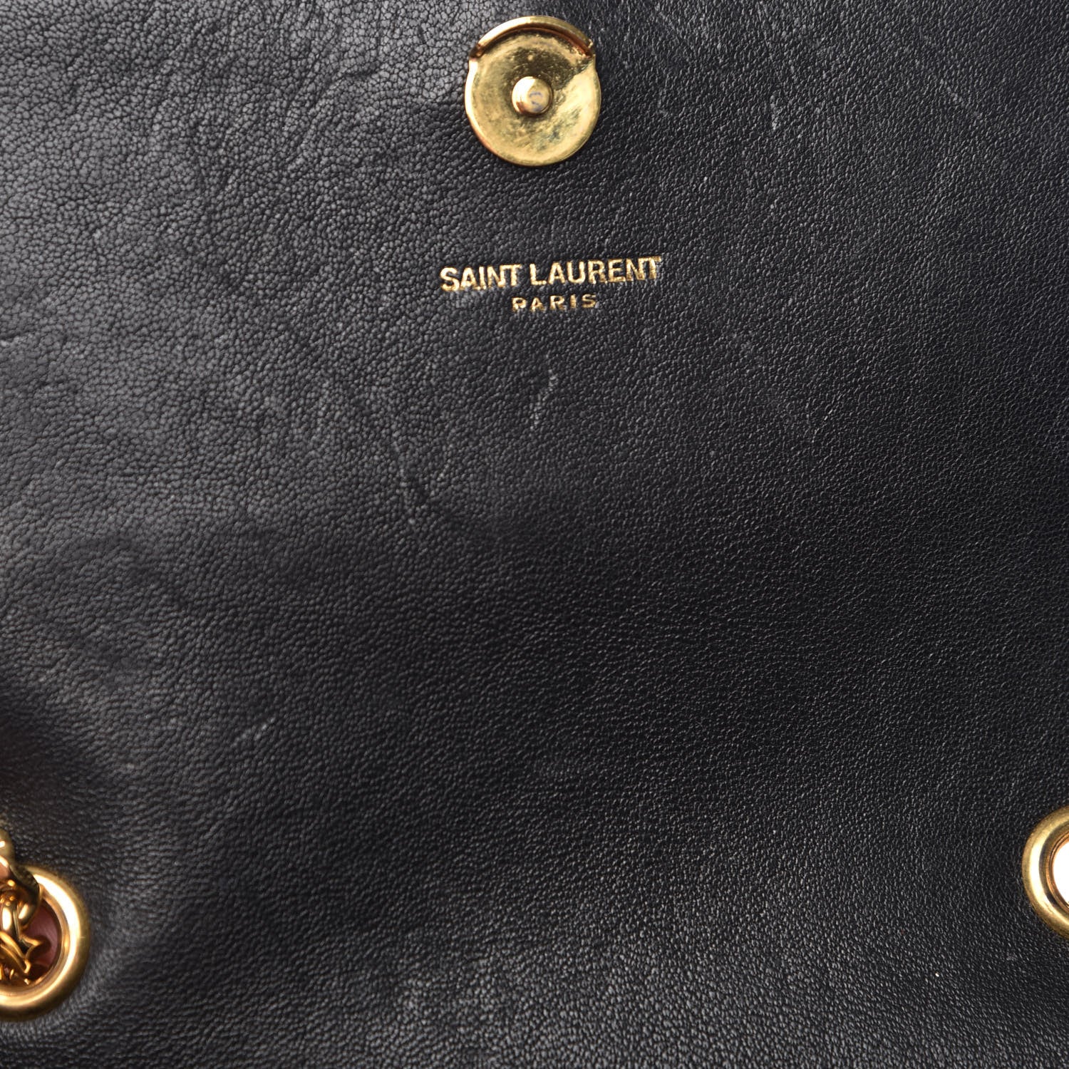 Saint Laurent Calfskin Crystal Studded Small Classic Monogram Kate Tassel Satchel Black 7 of 8
