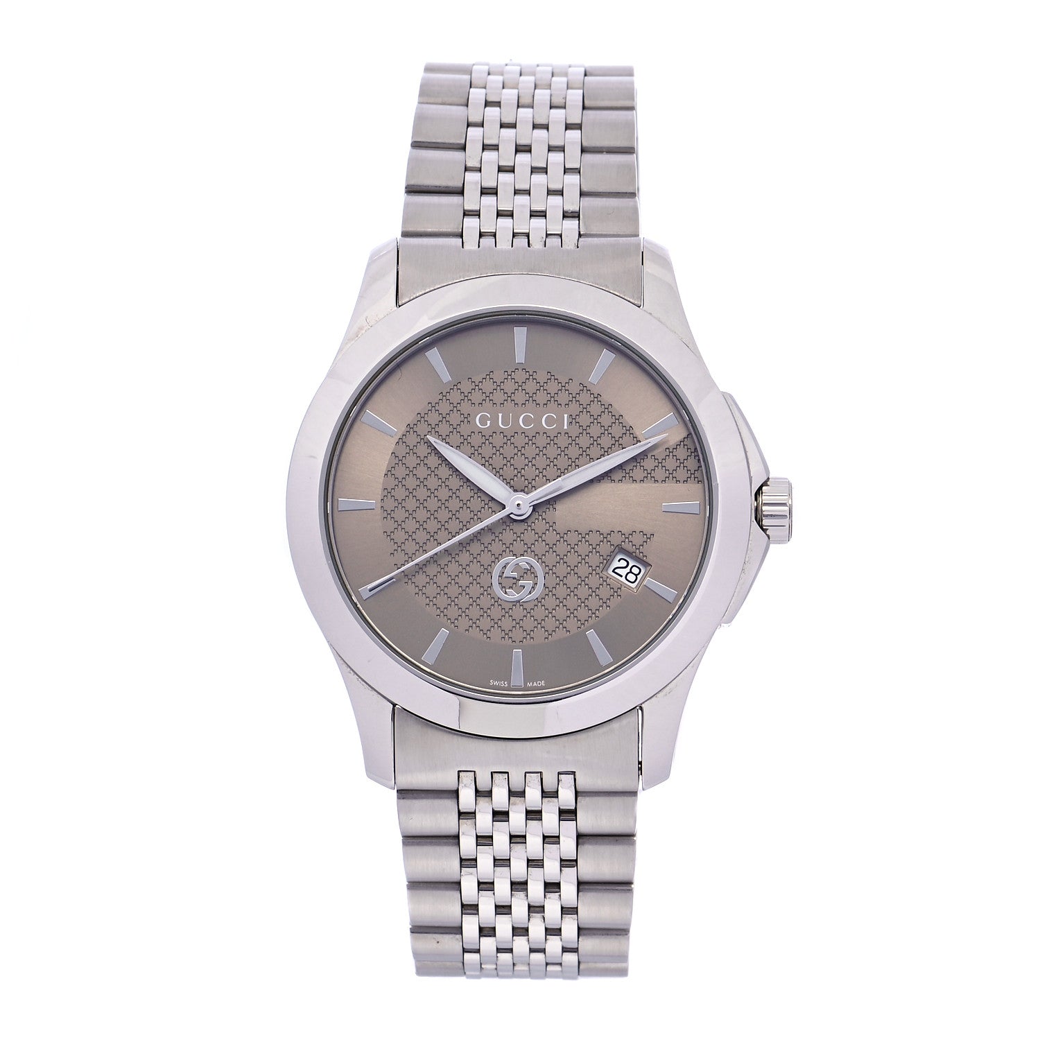 Gucci Stainless Steel 38mm G-Timeless Quartz Watch Brown 1 of 6
