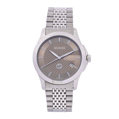 Gucci Stainless Steel 38mm G-Timeless Quartz Watch Brown 1 of 6