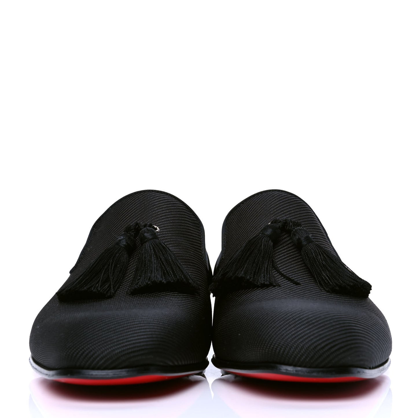 Fabric Mens Tassel Serge Officialito Flat Loafers 42 Black