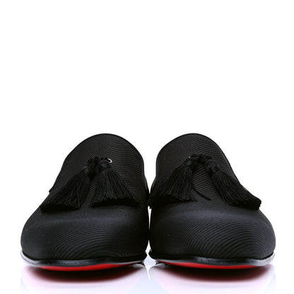 Christian Louboutin Fabric Mens Tassel Serge Officialito Flat Loafers 42 Black 2 of 5