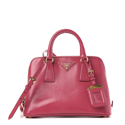 Prada Saffiano Vernice Small Promenade Tote Peonia 1 of 10