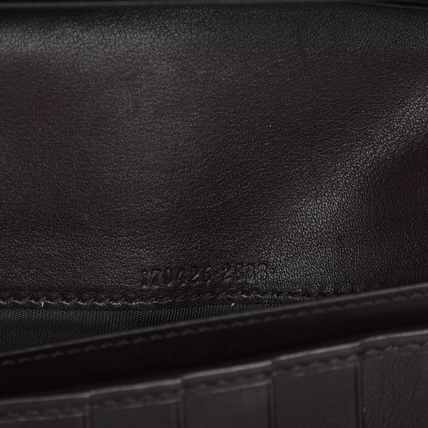 Gucci Guccissima Margaux Calfskin Metal Bar Chain Wallet Chocolate 7 of 9