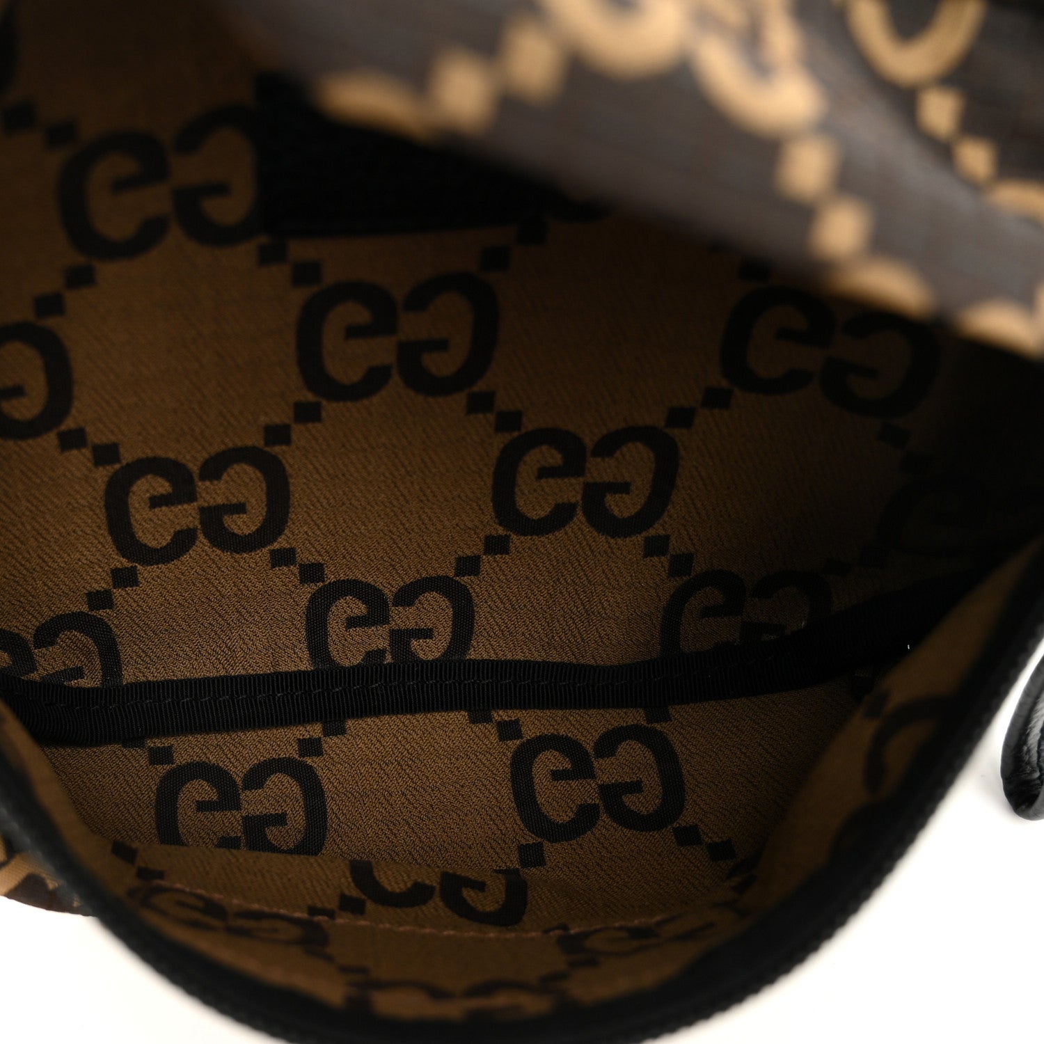 Gucci Recycled Polyester Monogram Jumbo GG Belt Bag Ebony Beige 4 of 10