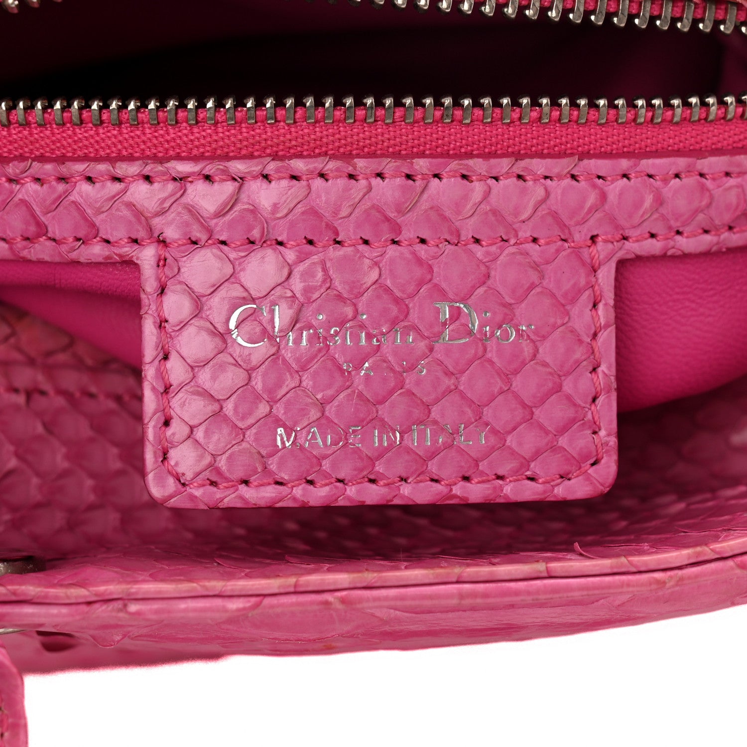 Christian Dior Snakeskin Medium Lady Dior Pink 6 of 13