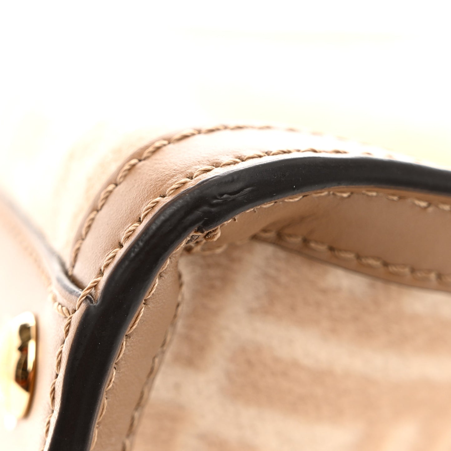 Wool Vitello King Seta FF 1974 Medium Peekaboo X-Tote Beige Cammello Sand