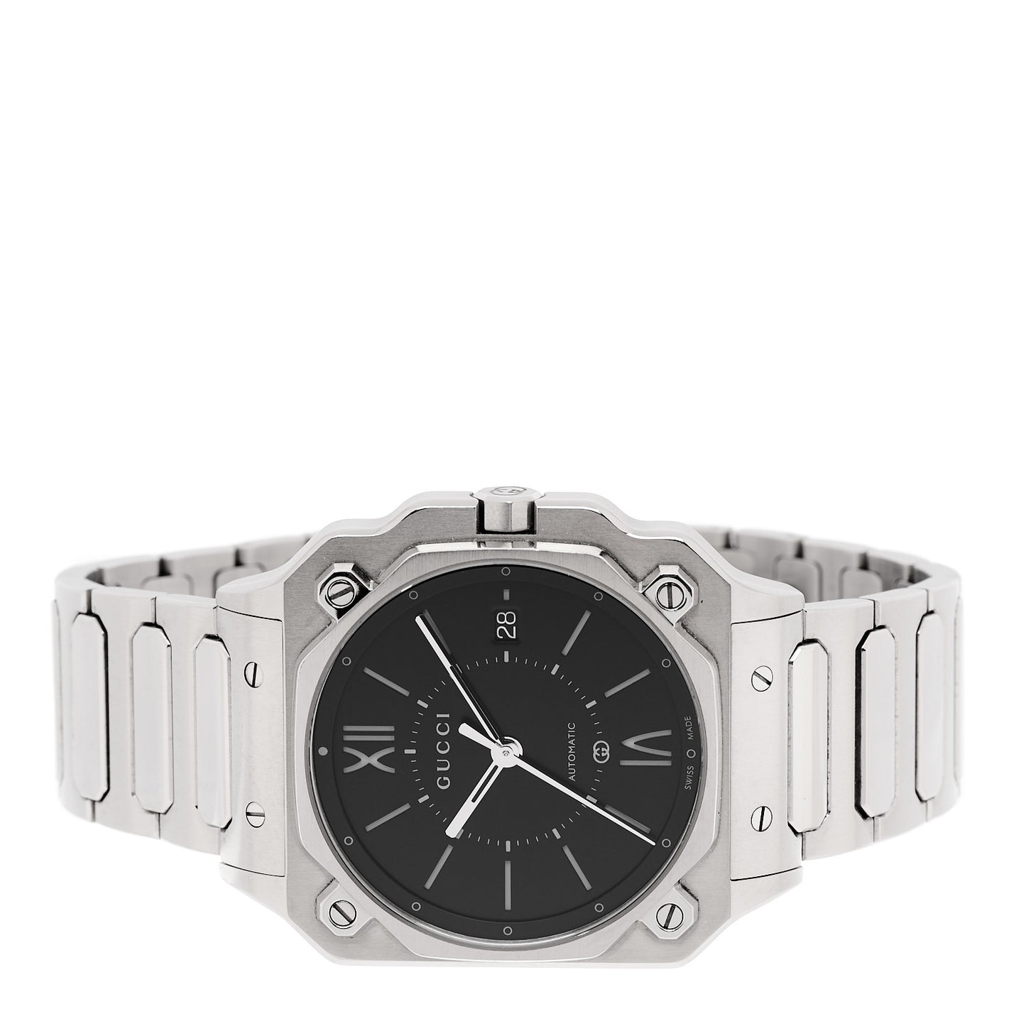 Stainless Steel 38mm G-Flat Automatic Watch Black