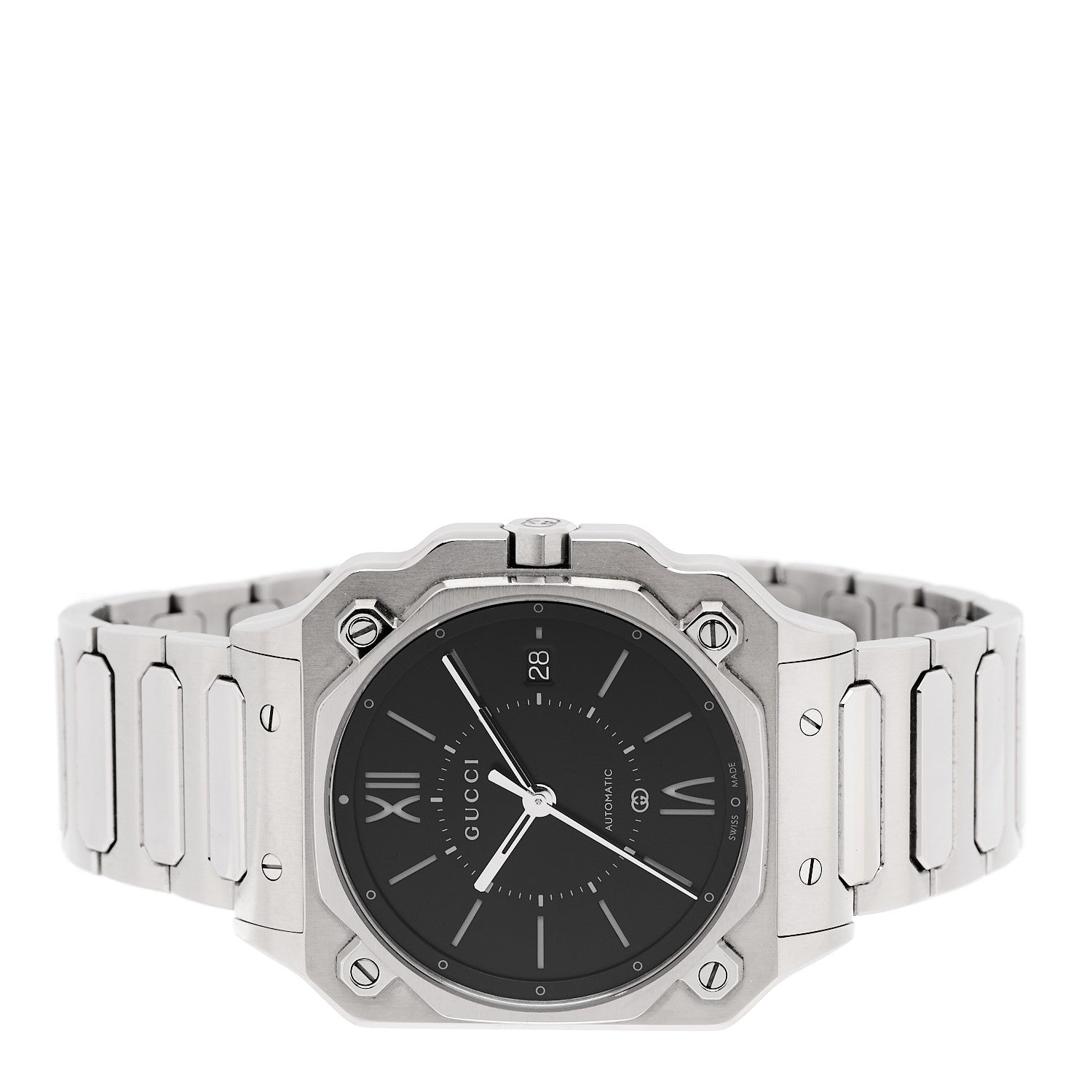 Gucci Stainless Steel 38mm G-Flat Automatic Watch Black 2 of 5