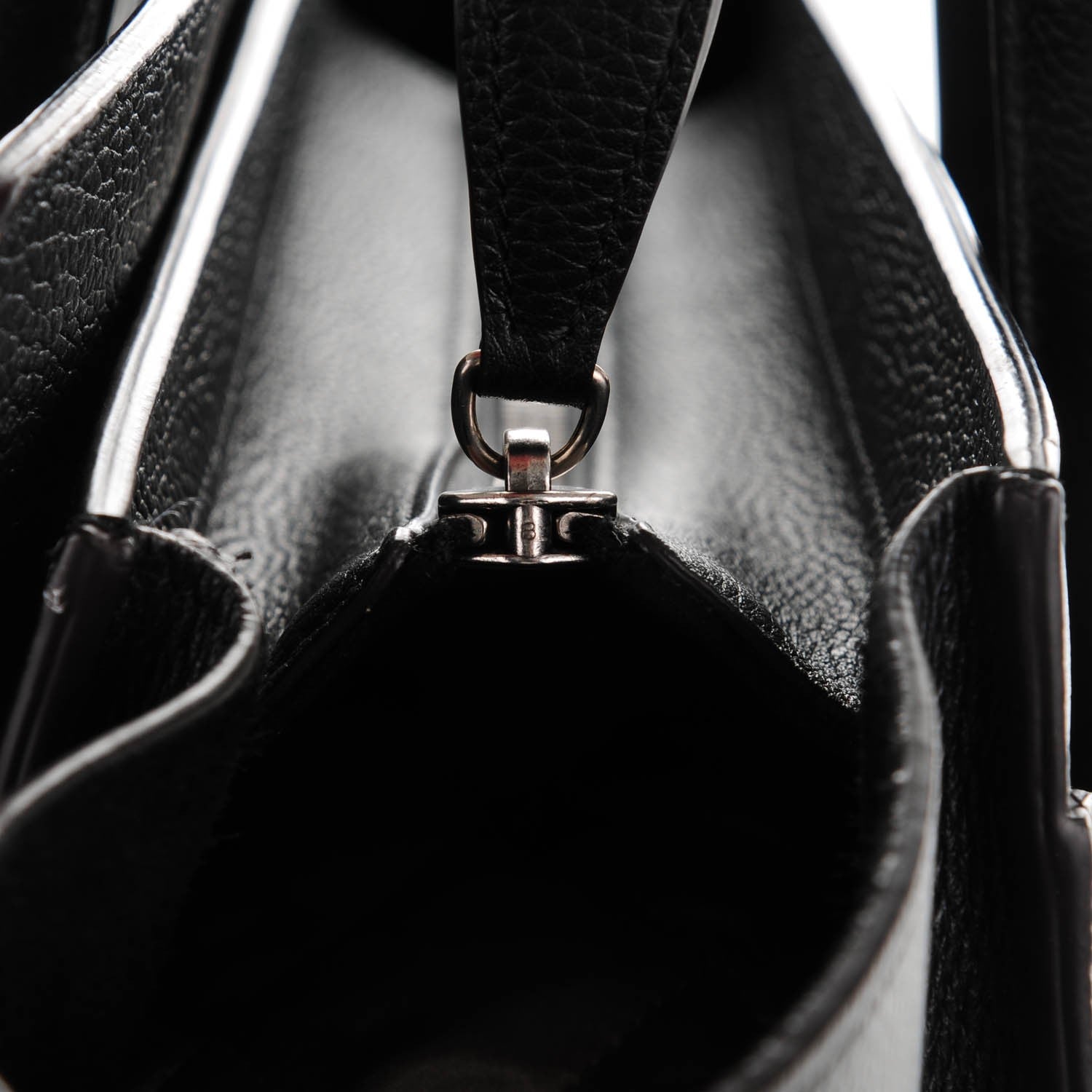 Celine Drummed Calfskin Mini Luggage Black 5 of 8