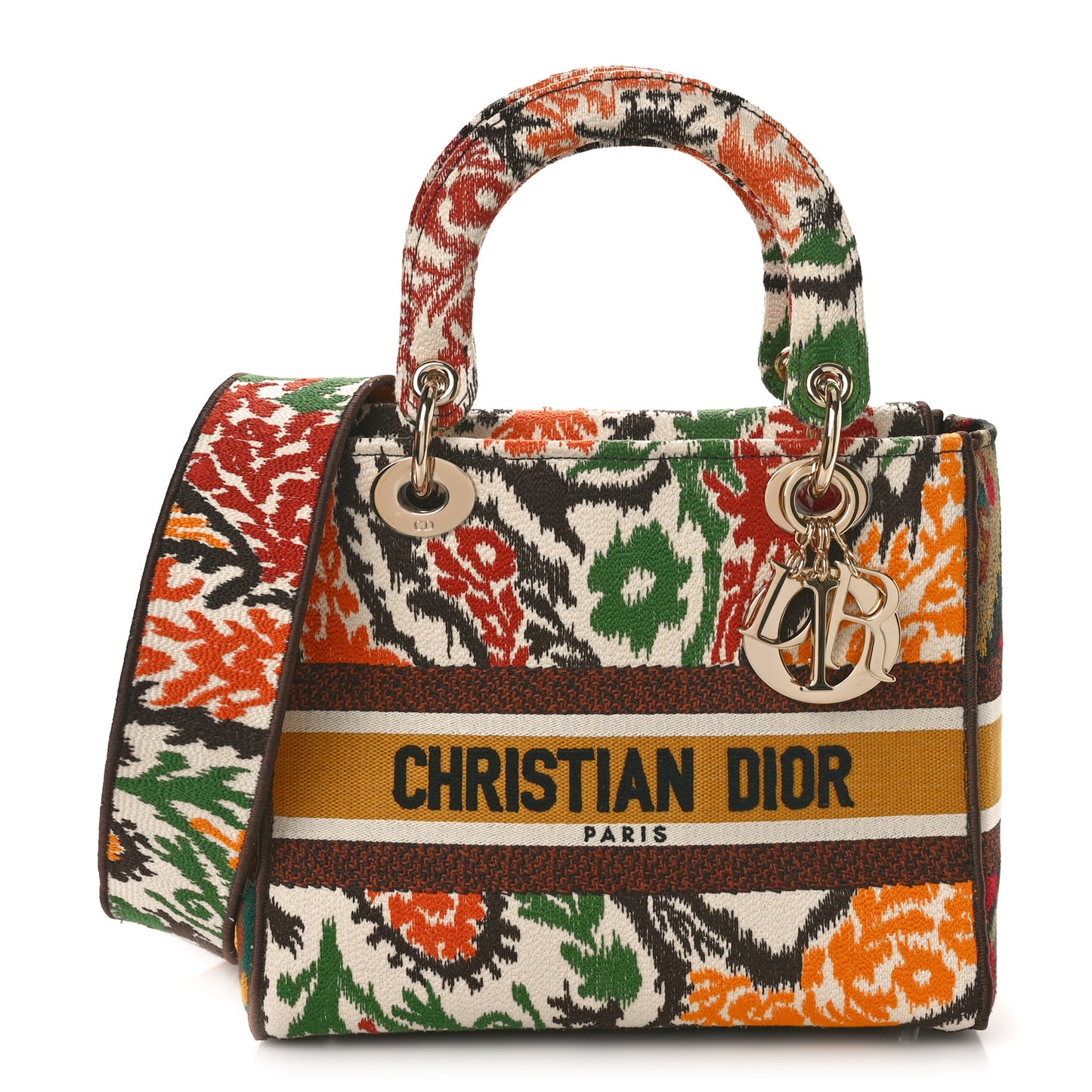 Canvas Embroidered Paisley Medium Lady D-Lite Multicolor