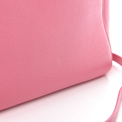 Saint Laurent Grained Calfskin Small Cabas Rive Gauche Rose Clair 9 of 11