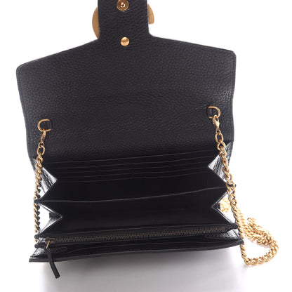 Gucci Calfskin GG Marmont Chain Wallet Black 5 of 14