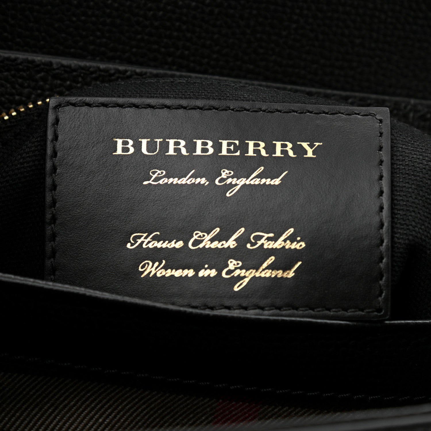Burberry Derby Calfskin House Check Small Camberley Black 6 of 11