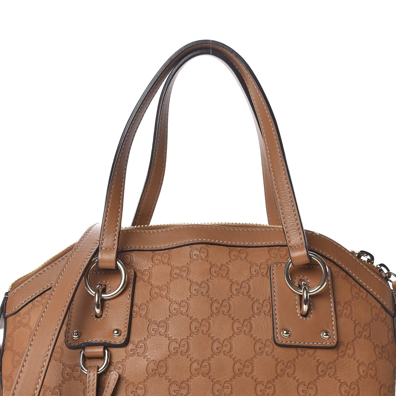 Gucci Guccissima Medium Top Handle Bag Light Brown 9 of 12