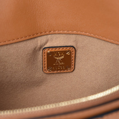 MCM Visetos Small Millie Crossbody Bag Cognac 6 of 10