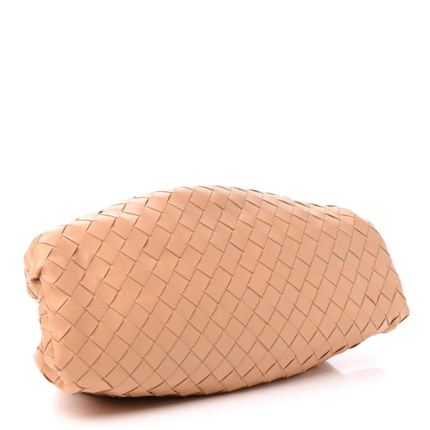 Bottega Veneta Nappa Maxi Intrecciato The Pouch Oversized Clutch Almond 3 of 9