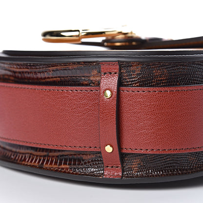 Chloe Calfskin Lizard Embossed Small Tess Bag Sepia Brown 7 of 10