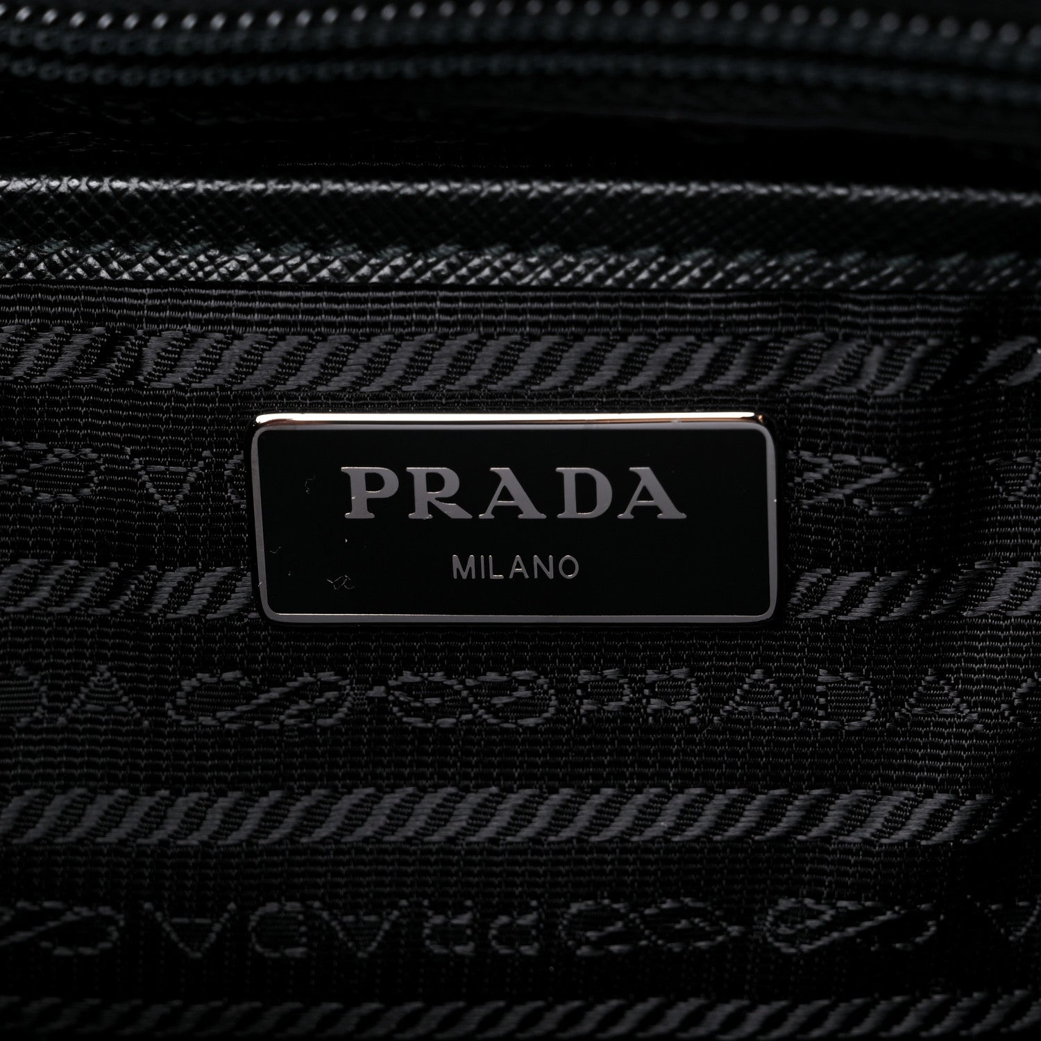 Prada Tessuto Nylon Saffiano Medium Backpack Black 6 of 9