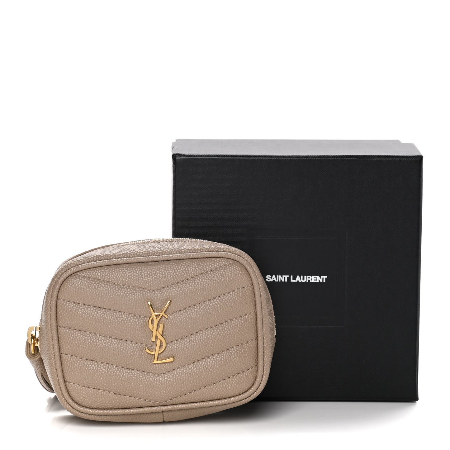 Grain De Poudre Matelasse Monogram Baby Lou Camera Bag Dark Beige