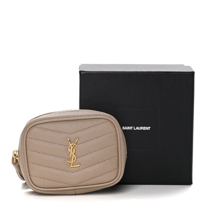 Saint Laurent Grain De Poudre Matelasse Monogram Baby Lou Camera Bag Dark Beige 11 of 11