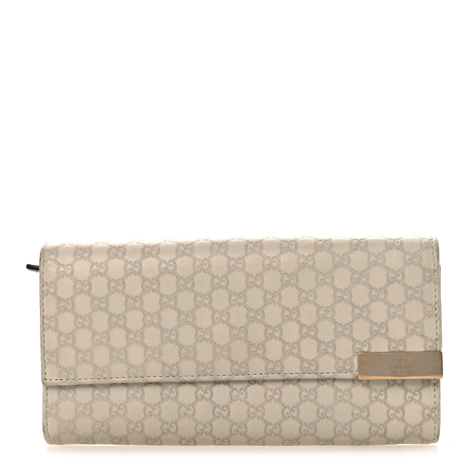 Gucci Soft Microguccissima Dice Chain Wallet Beige 1 of 8