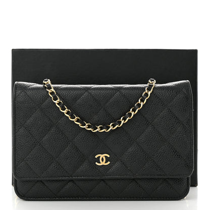 Chanel Caviar Quilted Wallet on Chain WOC Black 12 of 12