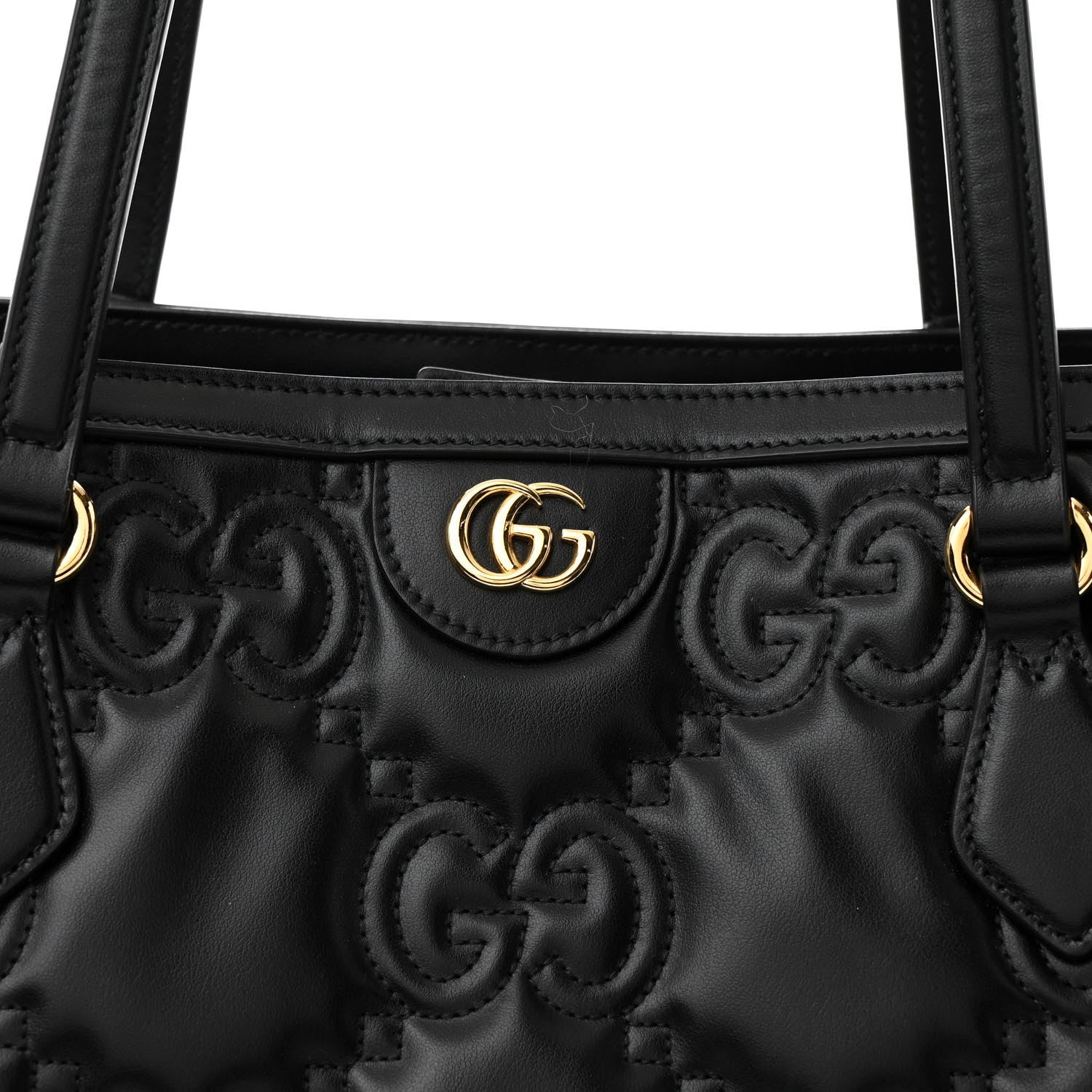 Gucci Calfskin GG Matelasse Medium Ophidia Shopping Tote Black 8 of 10