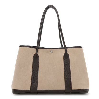 Hermes Toile Buffle Skipper Garden Party 36 MM Tote Marron Fonce 1 of 11