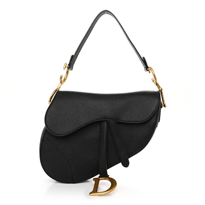 Christian Dior Grained Calfskin Saddle Bag Black 1 of 11