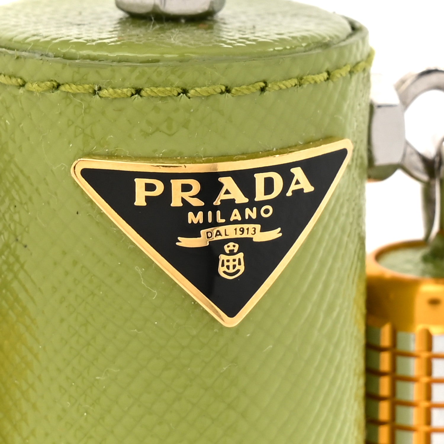 Prada Saffiano Romeo Robot Trick Keychain Prato 3 of 3
