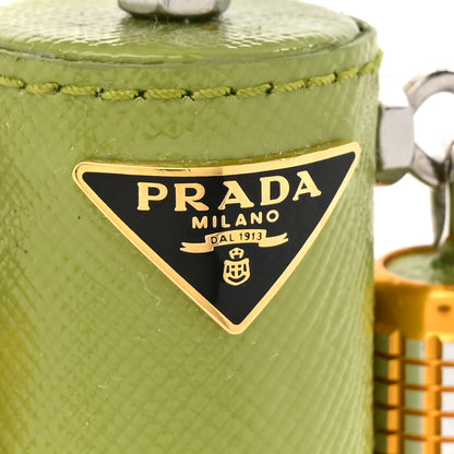 Prada Saffiano Romeo Robot Trick Keychain Prato 3 of 3
