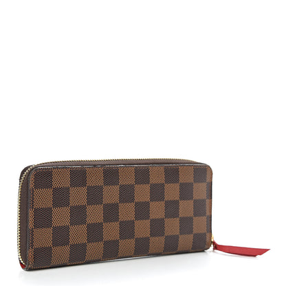 Louis Vuitton Damier Ebene Clemence Wallet Cherry 3 of 12