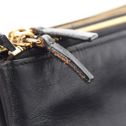 Celine Lambskin Large Trio Crossbody Bag Black 14 of 14