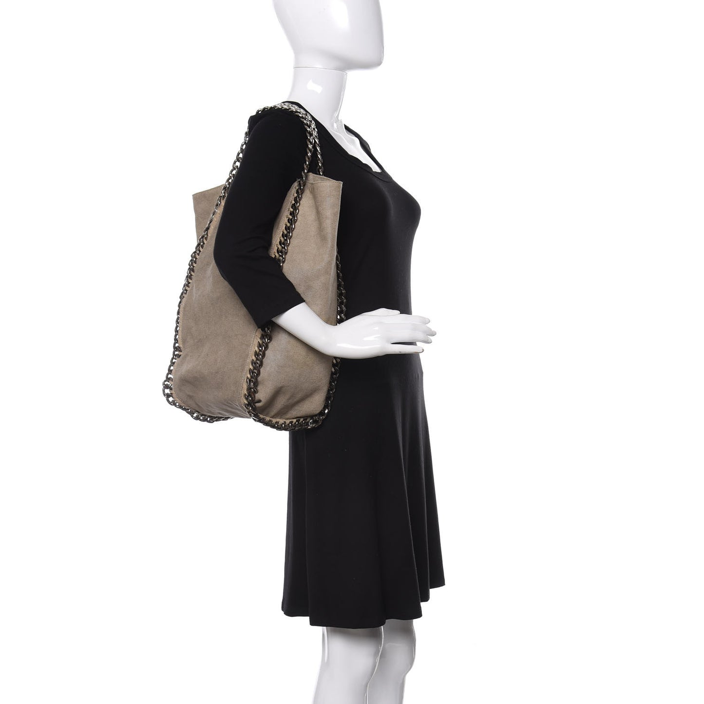 Linen Falabella Tote Beige