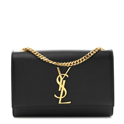 Saint Laurent Grain De Poudre Small Monogram Kate Satchel Black 1 of 10