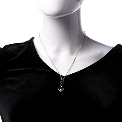 Mikimoto 18K White Yellow Pink Gold Akoya Pearl Circle Drop Pendant Necklace 2 of 7