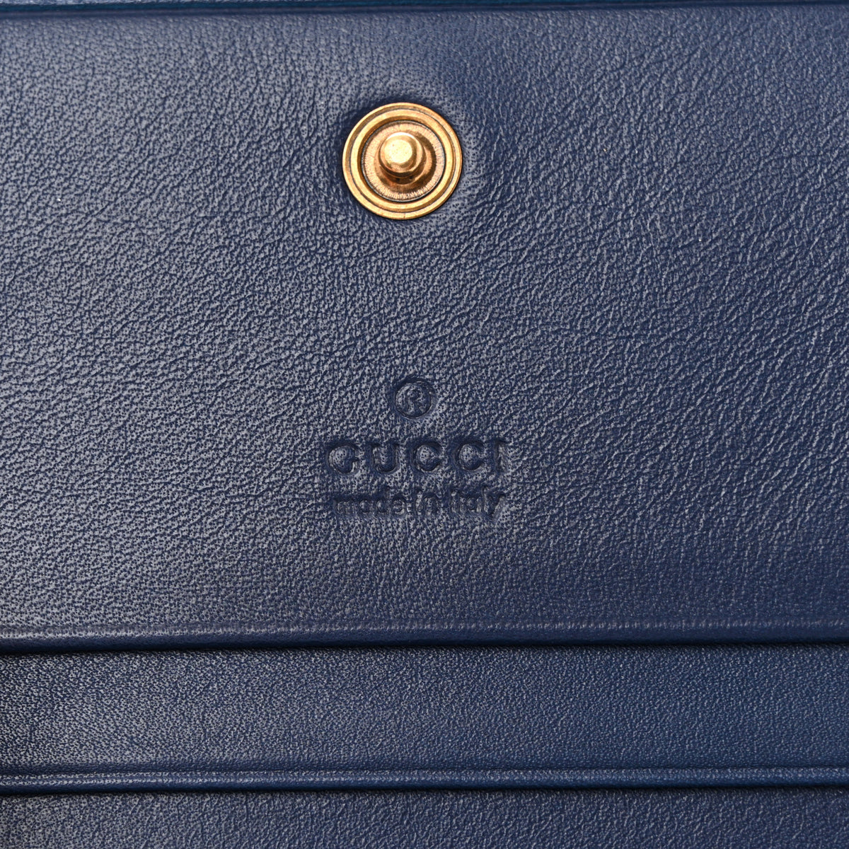 Gucci Calfskin Matelasse GucciGhost GG Marmont Card Case Blue Agata Hibiscus Red 6 of 9