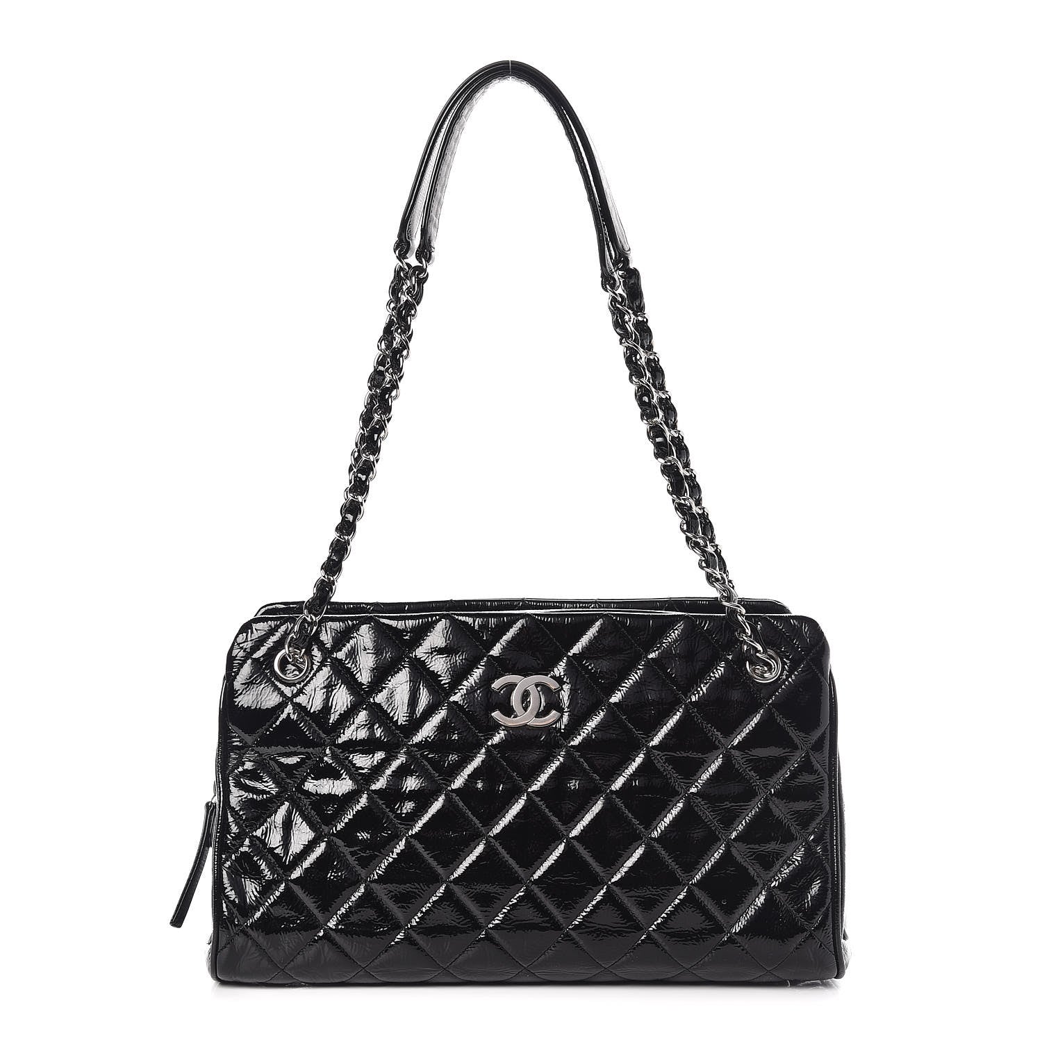 Chanel Patent Quilted Tote Black 1 of 12