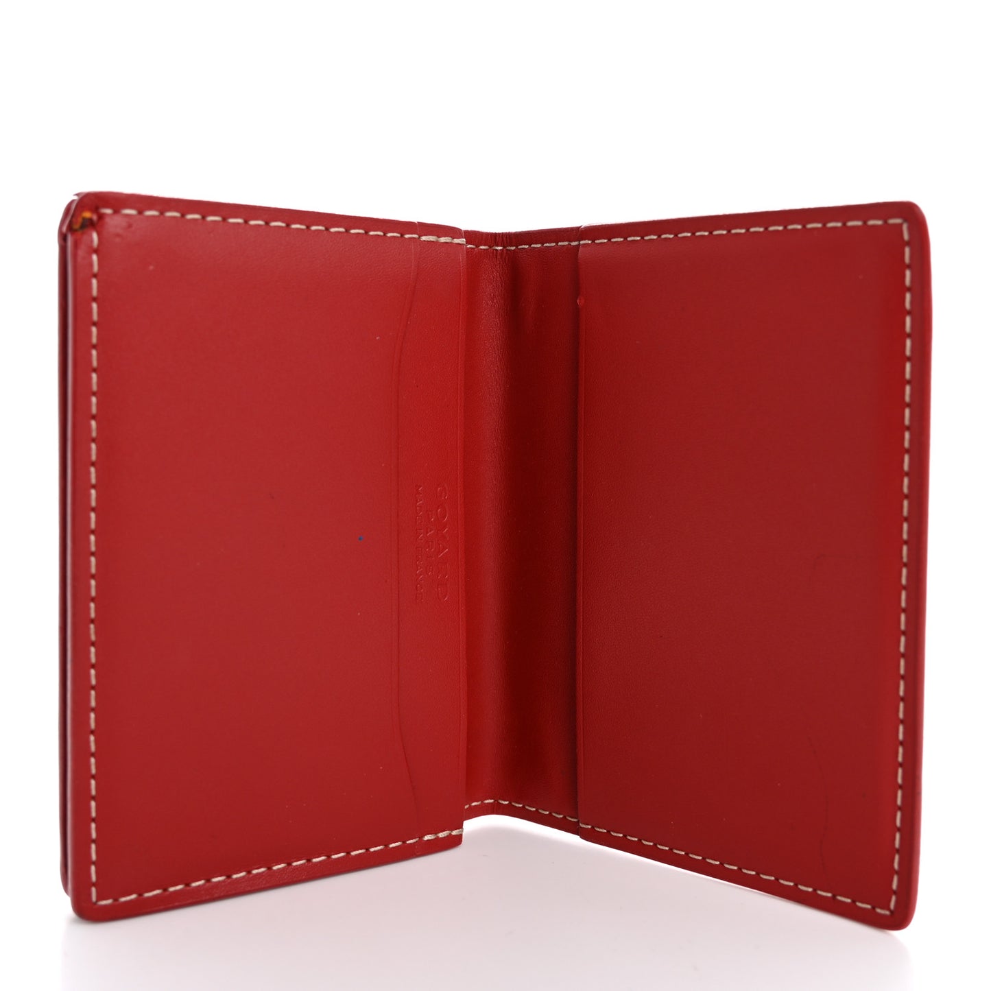 Goyardine Business Card Holder Red
