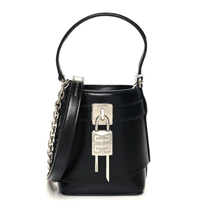 Givenchy Box Calfskin Micro Shark Lock Bucket Bag Black 1 of 10